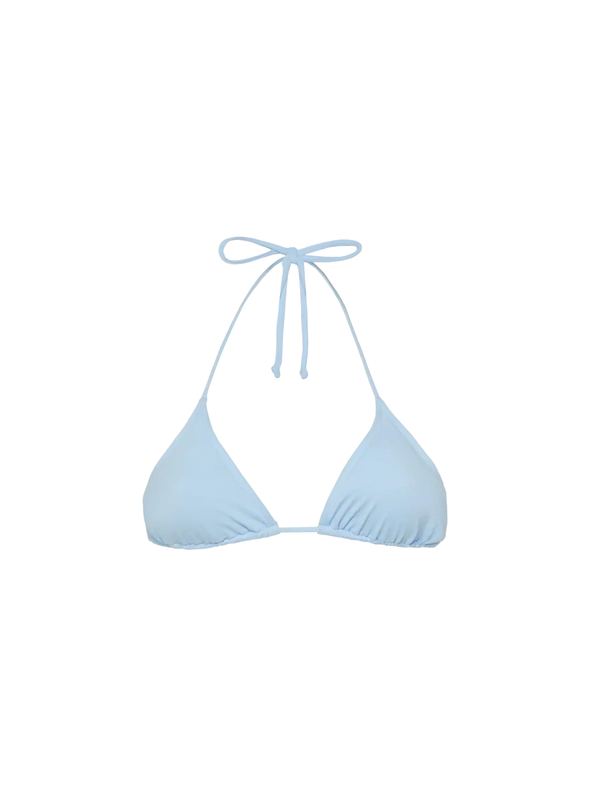 Top de bikini triangular azul claro Leah