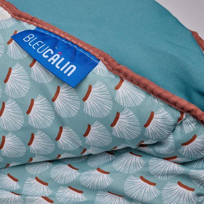 Warm printed duvet 140x200cm for 90x190cm bed - Soft - Reversible - Soft microfiber - BLUE CALIN