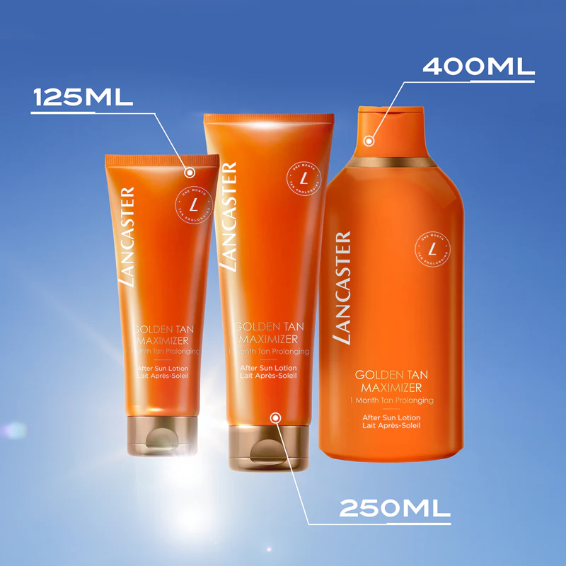 Lancaster Golden Tan Maximizer After Sun Lotion, een bodylotion die de bruining verlengt.