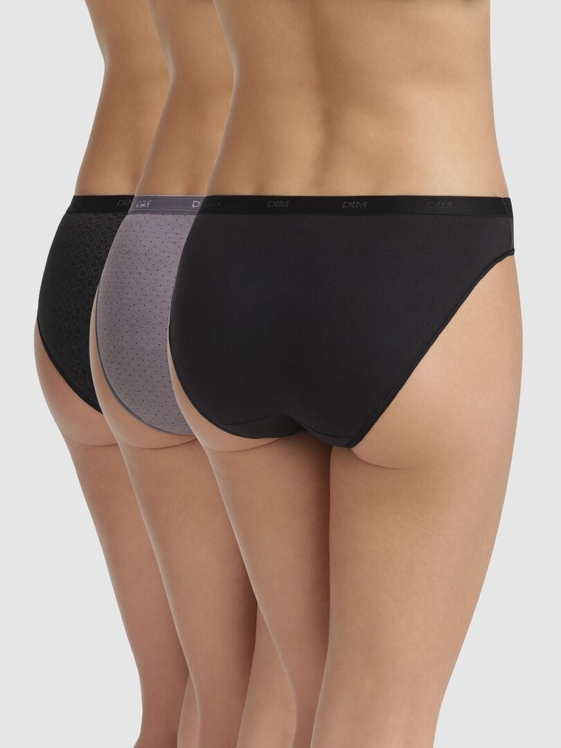 Set van 3 slips 'Les Pockets' van DIM - zwart