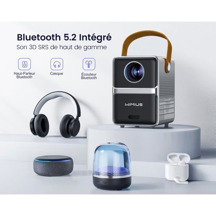 Mini Projector - WIMIUS - 1080p - 8000 Lumens - 5G WiFi - Bluetooth 5.2