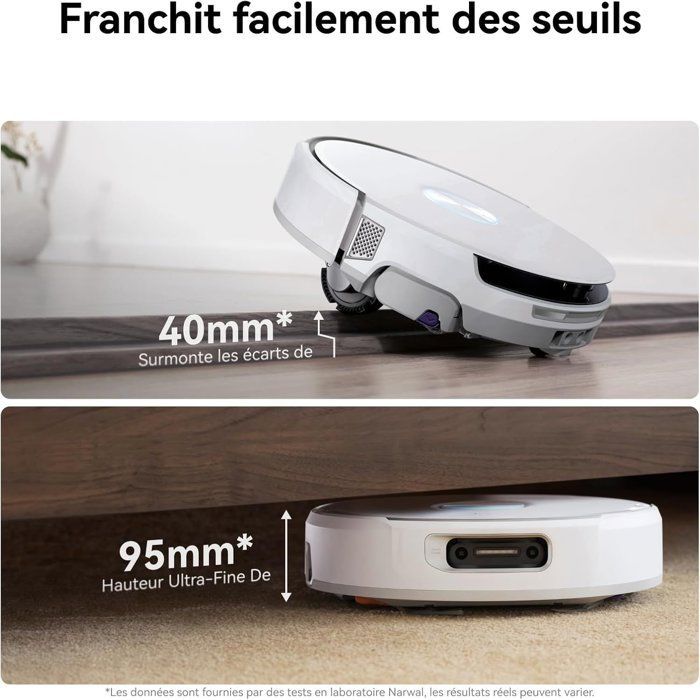 NARWAL FLOW - Robot aspirapolvere e lavapavimenti con stazione di ricarica - 22.000 Pa - DualFlow Anti-Tangling Pet Hair - Sistema di lavaggio FlowWash