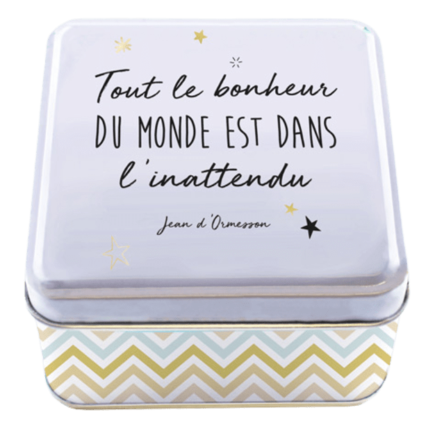 Boîte en métal BONHEUR - grand format