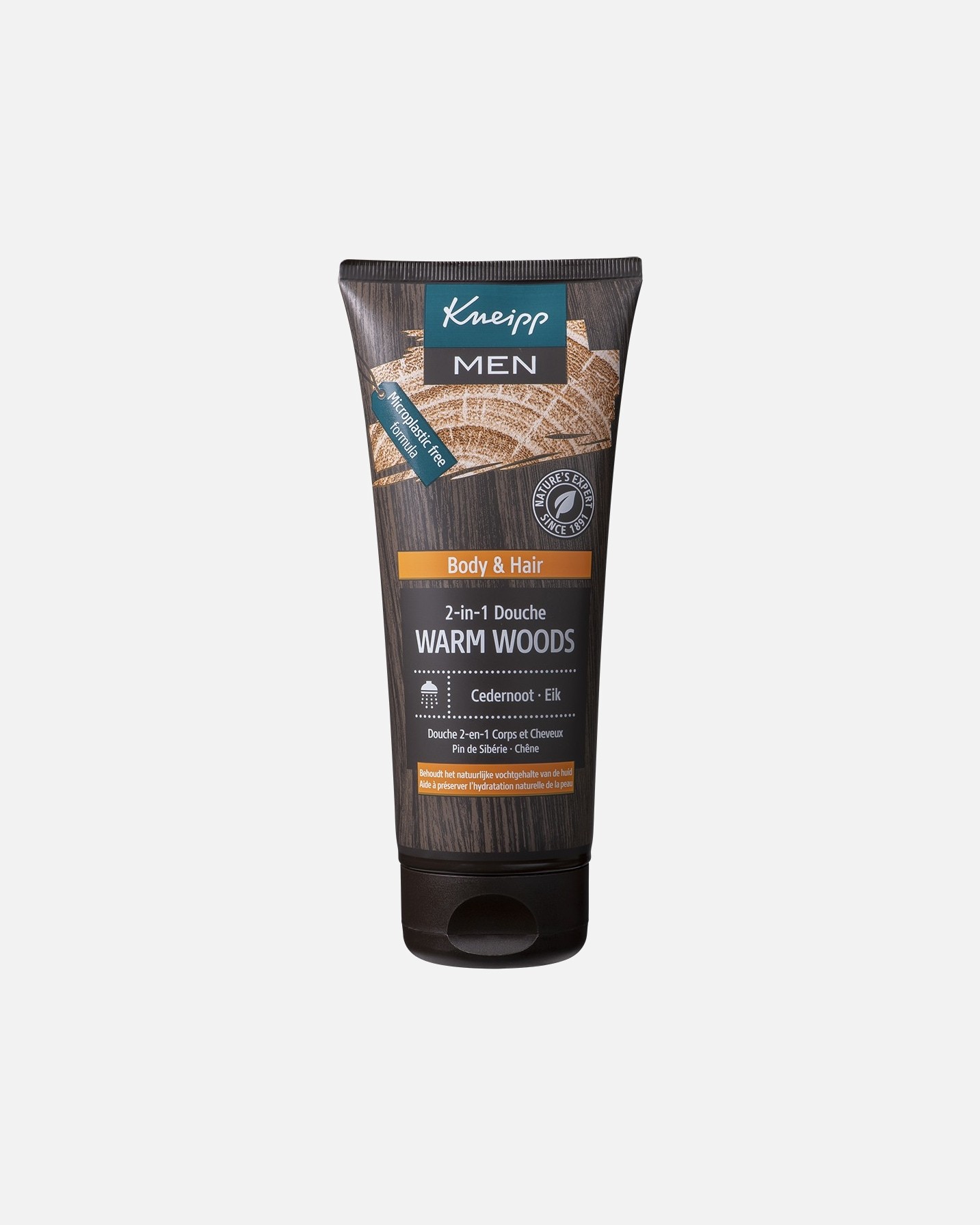 Kneipp gel za prhanje las in telesa Kneipp MEN 2-v-1 šampon za prhanje s toplim lesom - 200 ml