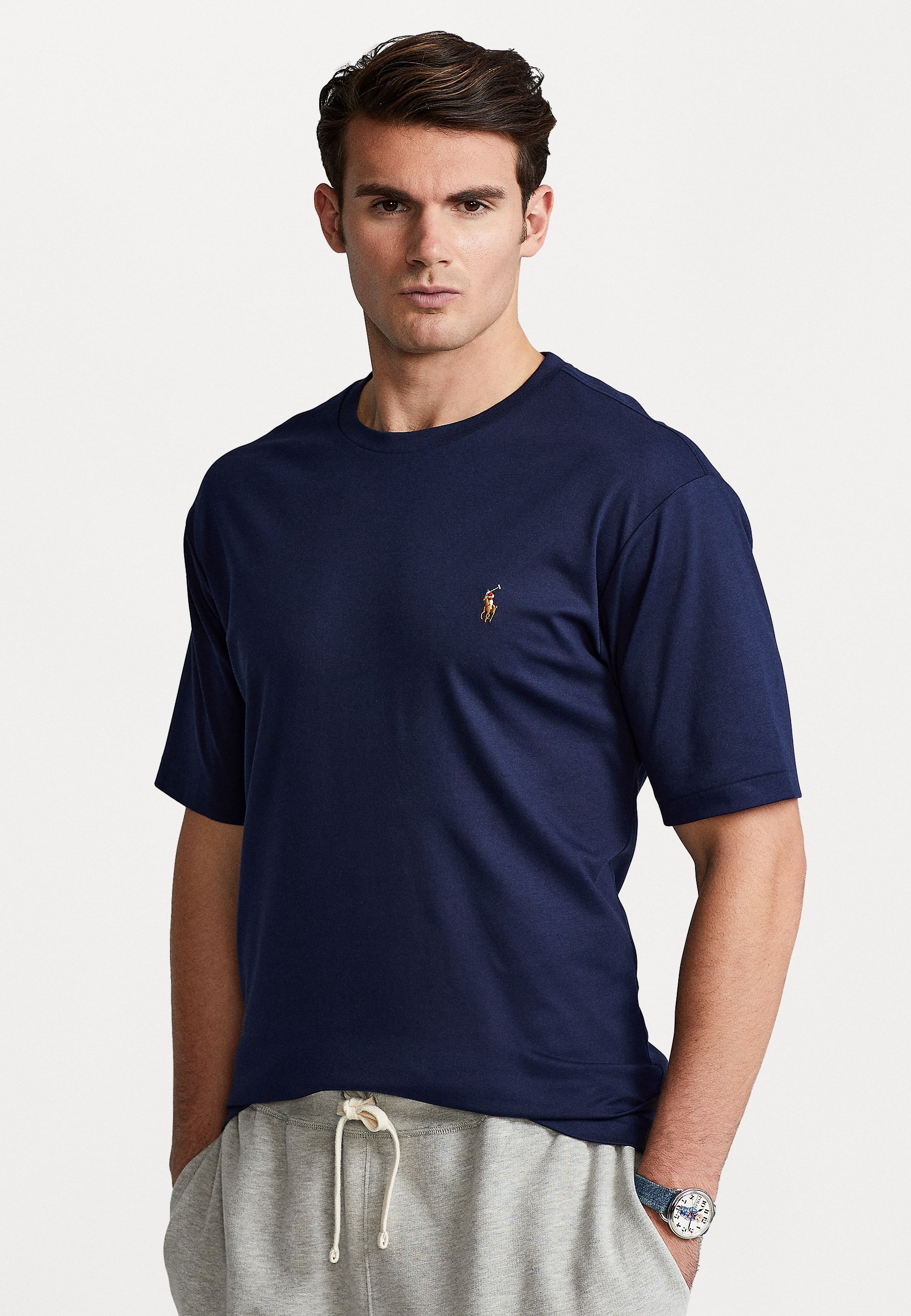 POLO RALPH LAUREN BIG & TALL SOFT COTTON CREWNECK T-SHIRT - Jednoduché tričko - black