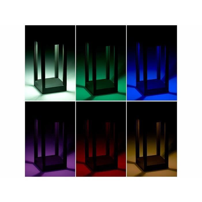 Lanterna solar externa - LUNARTEC - LED RGB - 80 lm - Controle remoto - Jardim - Metal, Plástico