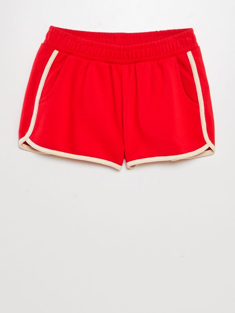 Fleece shorts - Rood