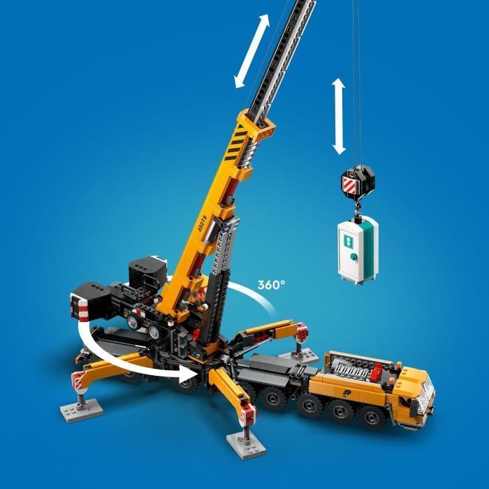 LEGO® City 60409 Grúa de construcción móvil amarilla, set de construcción, regalo para niños