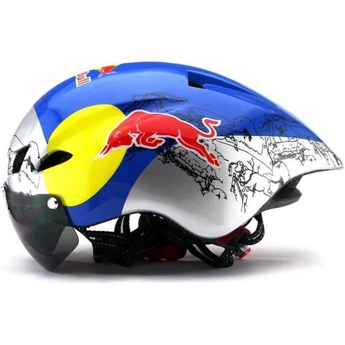 Casco de ciclismo aerodinámico Cairbull WINGER II - Marca: Cairbull - Modelo: CB-17 - Blanco/Azul - Ciclismo de carretera - Adulto