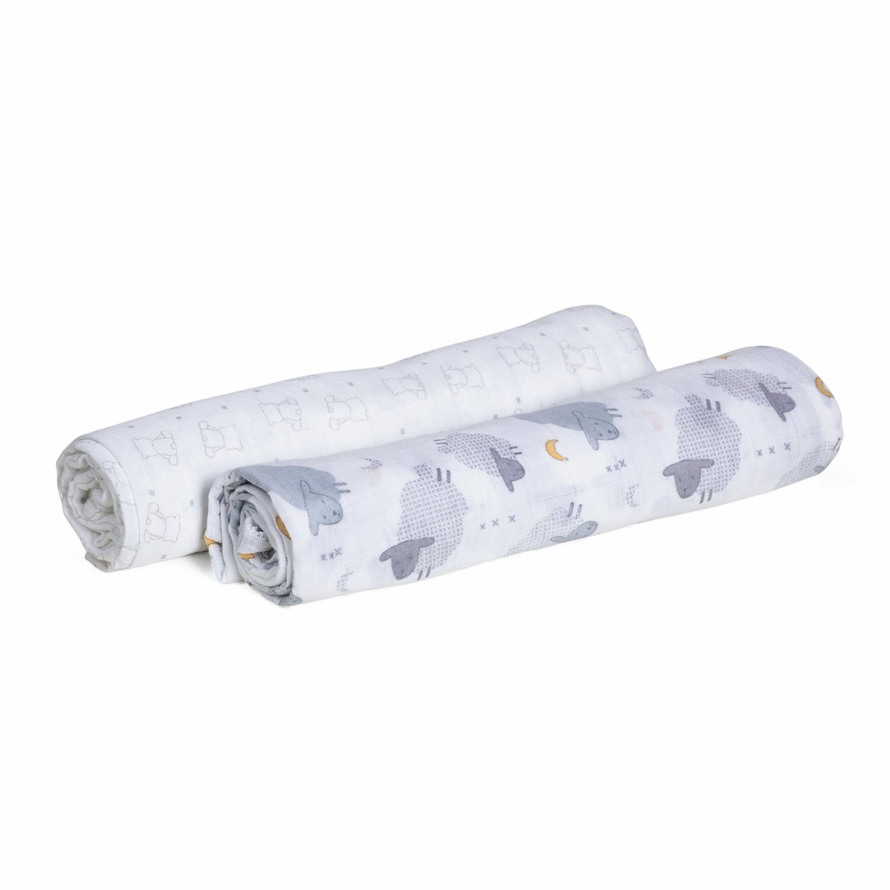 Lot de 2 chiffons en mousseline multi-usages
