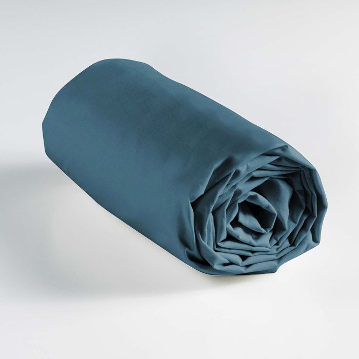 Pack parure de couette enfant 140x200 cm alianor + drap housse 90x190 bleu