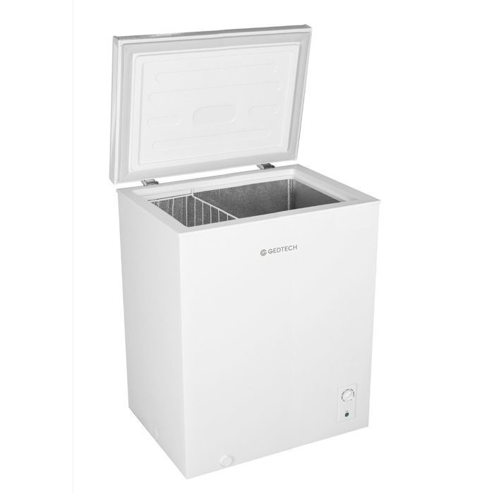 GEDTECH Gefriertruhe 150L GCO150L – Freistehend – Großes Fassungsvermögen – Leise – Weiß