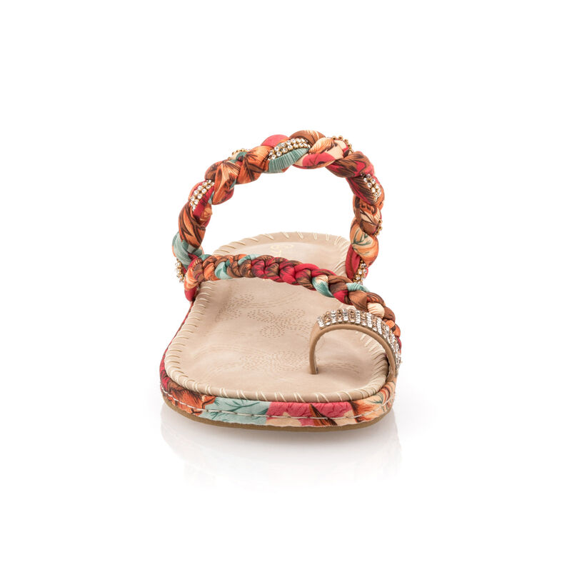 Chanclas/sandalias de dedo multicolor para mujer