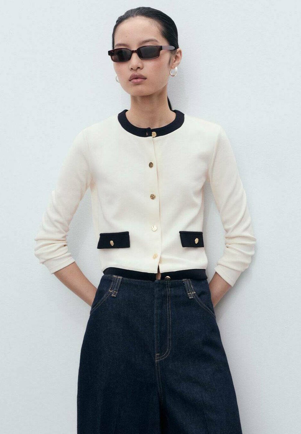 Cardigan Mango - bianco sporco