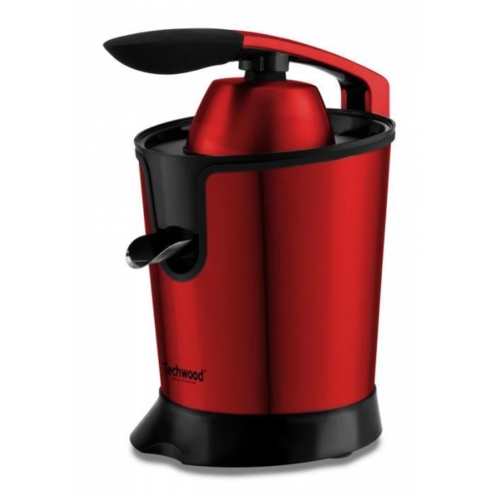 Exprimidor eléctrico de cítricos RED con brazo articulado, 160 W de potencia, acero inoxidable.