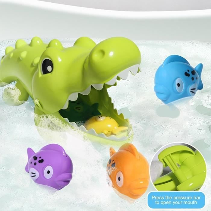 Juguete de baño con forma de cocodrilo - ABS - 5 piezas - De 24 meses a 2 años - Bebé - Unisex
