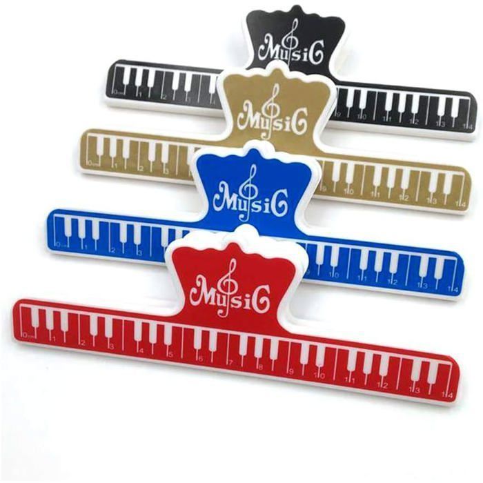 Juego de 4 pinzas para atril, multicolor.