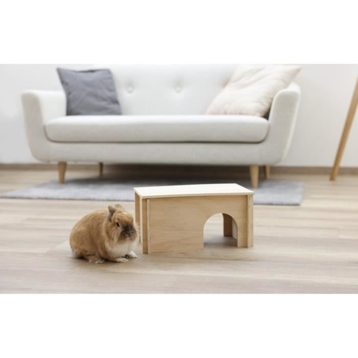 Abrigo para roedores - Bege - Telhado removível - Fácil montagem - Para hamsters - KERBL
