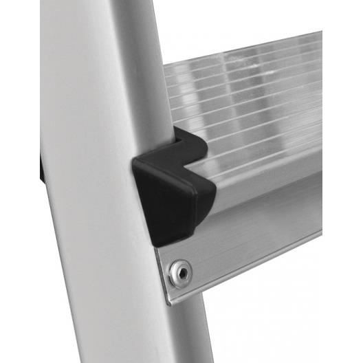 Escalera plegable DRABEST - Fabricada en Europa - Aluminio, 4 peldaños