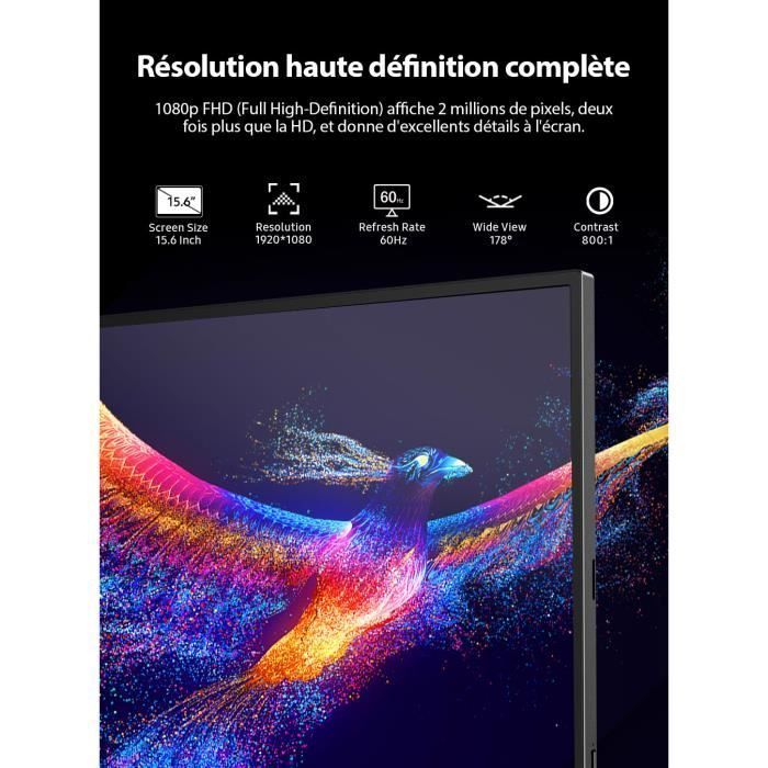 UPerfect 15-inch Portable Touchscreen Gaming Monitor FHD 1080P USB-C