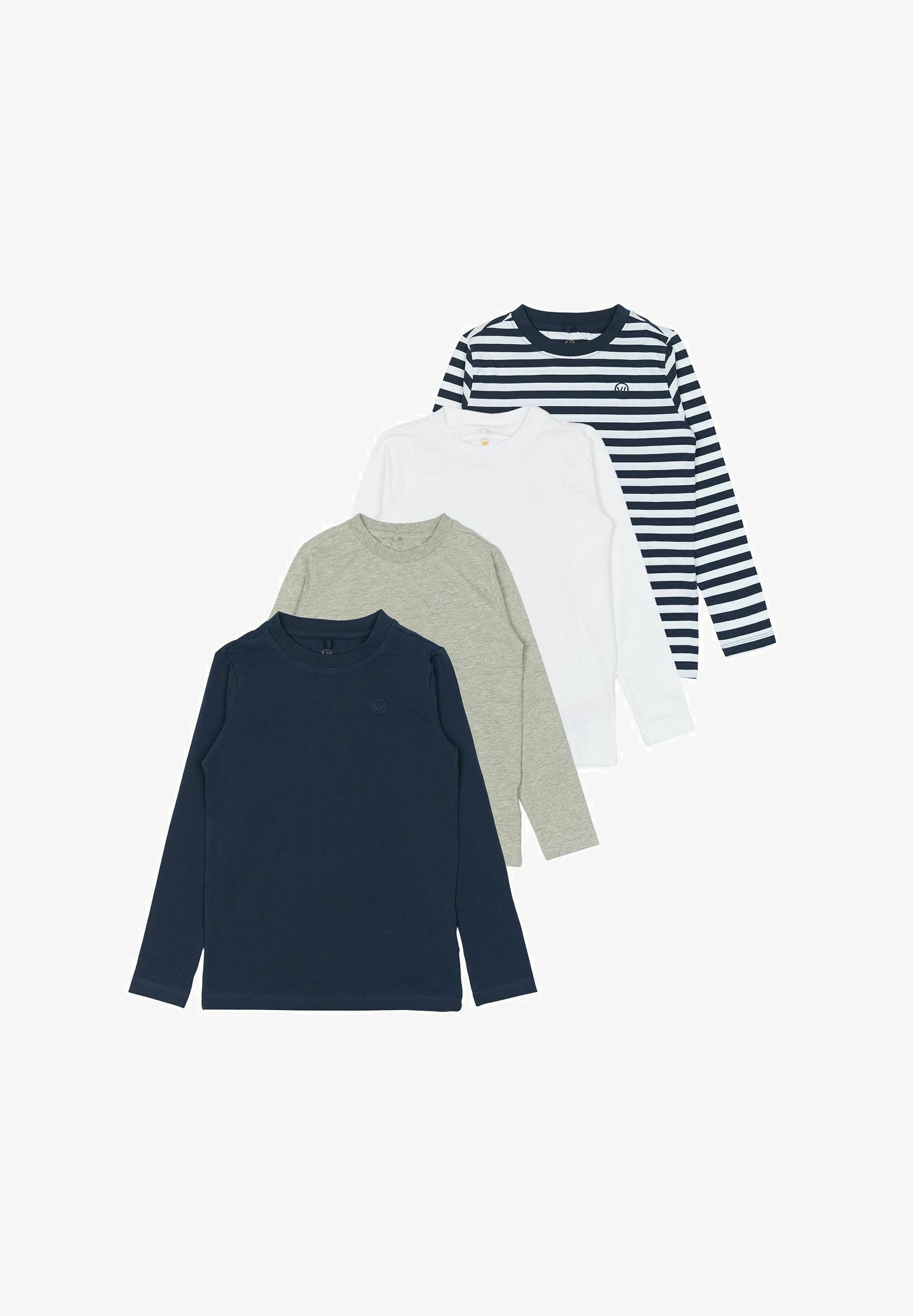 Novo pacote com 4 peças - Blusa de manga comprida - azul