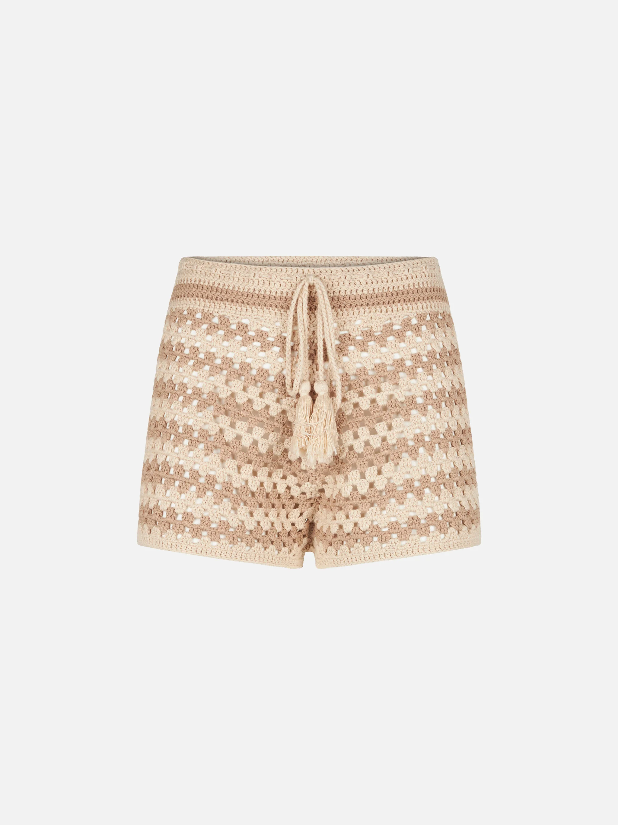 Veelkleurige gehaakte shorts