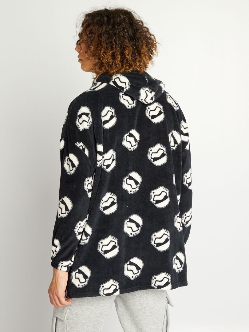 Star Wars 'Stormtroopers' fleece badjas voor thuis - Zwart/Wit