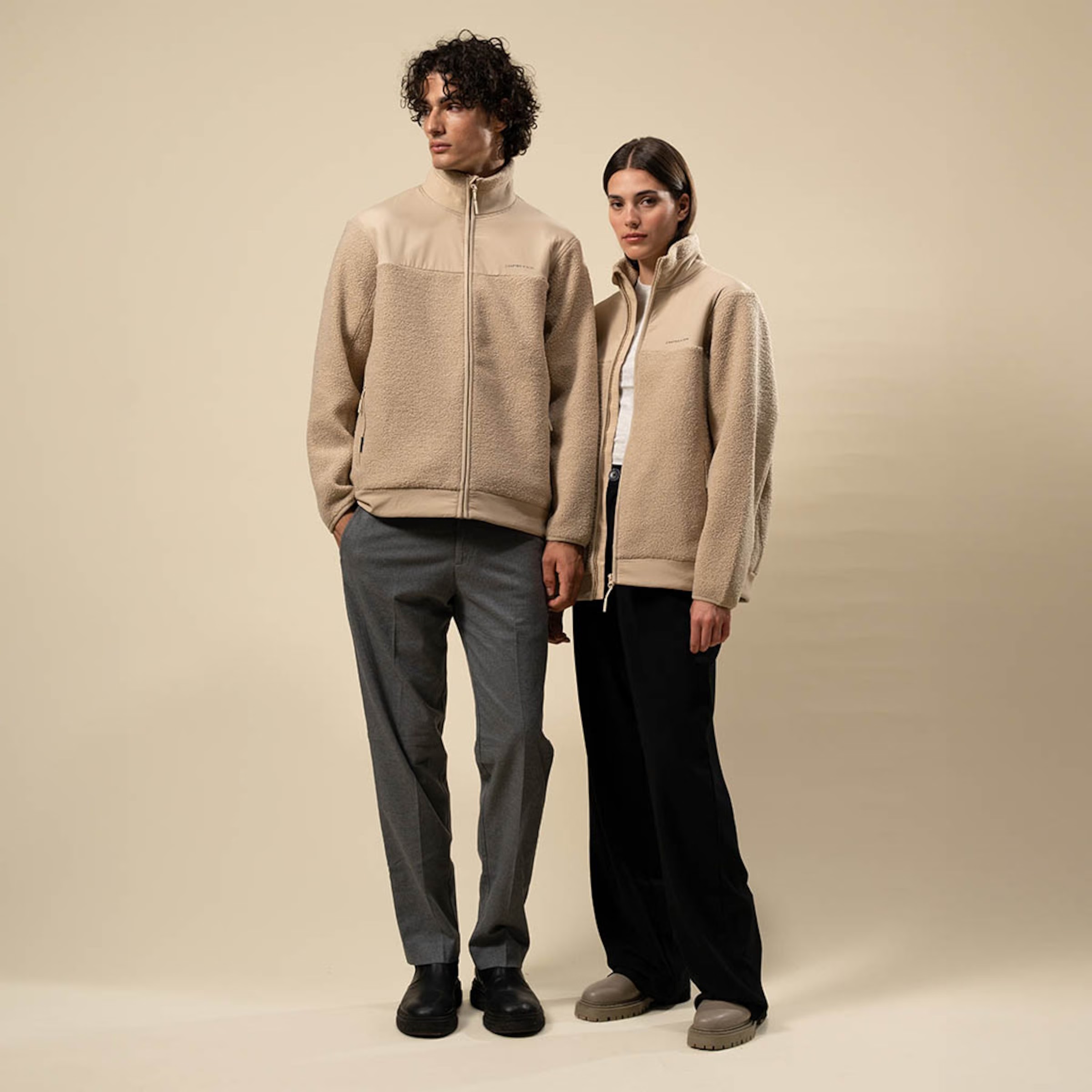 Veste polaire de tous les jours couleur grès