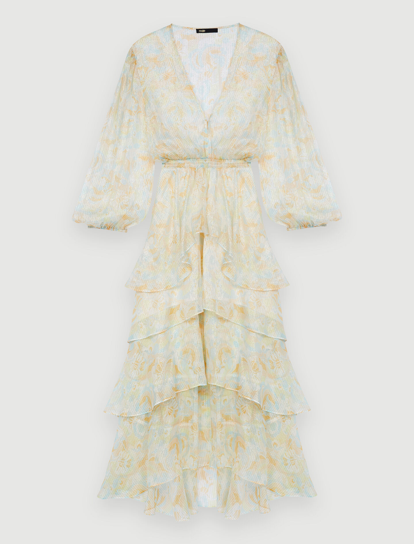 Rochie de mătase fluidă și strălucitoare - Portocalie