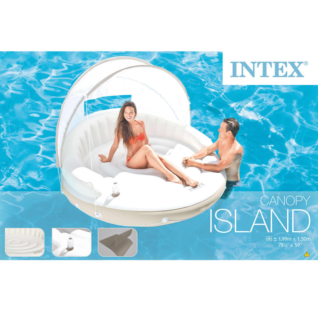 Intex uppblåsbar solsäng 199 x 150 cm