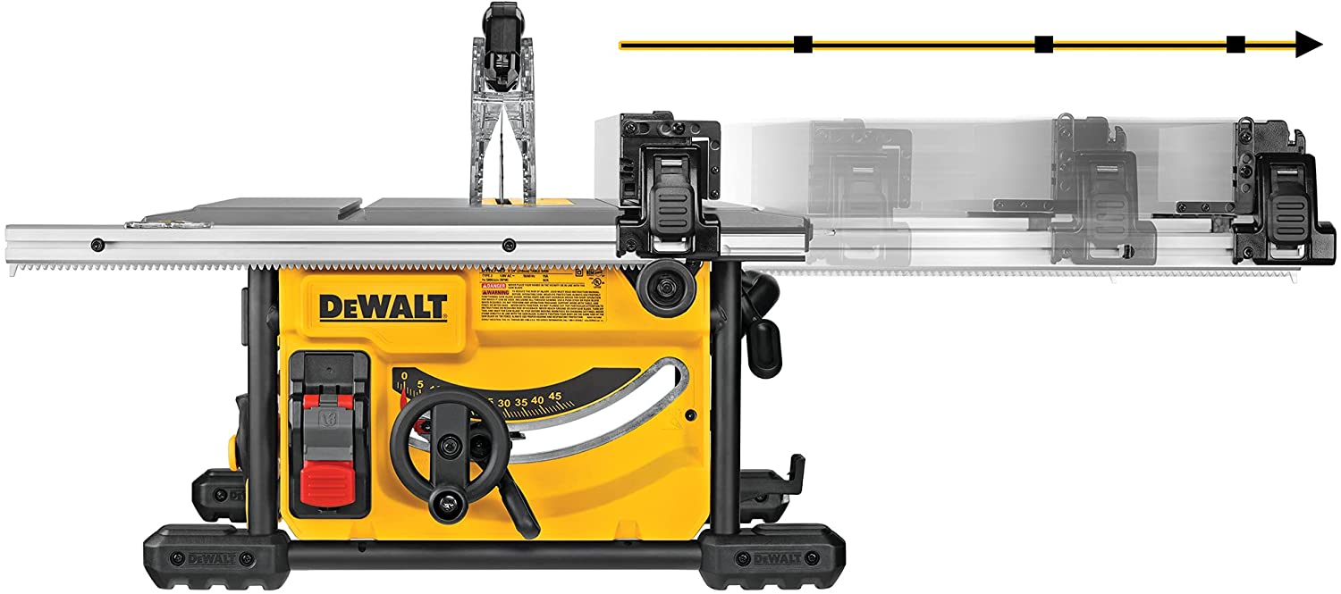 DEWALT kompakt bordsag for konstruksjon, 8-1/4 tommer (DWE7485)