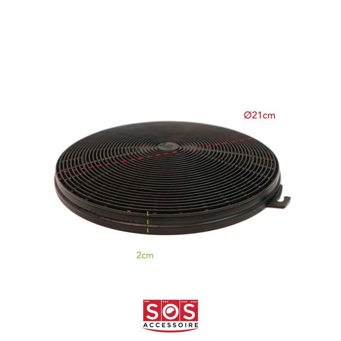 Filtro de carbón tipo 211 CHF211 (37245-687) - Campana extractora - FAURE, ARTHUR MARTIN ELECTROLUX, FAGOR, CANDY, ARTHUR MARTIN, BRANDT