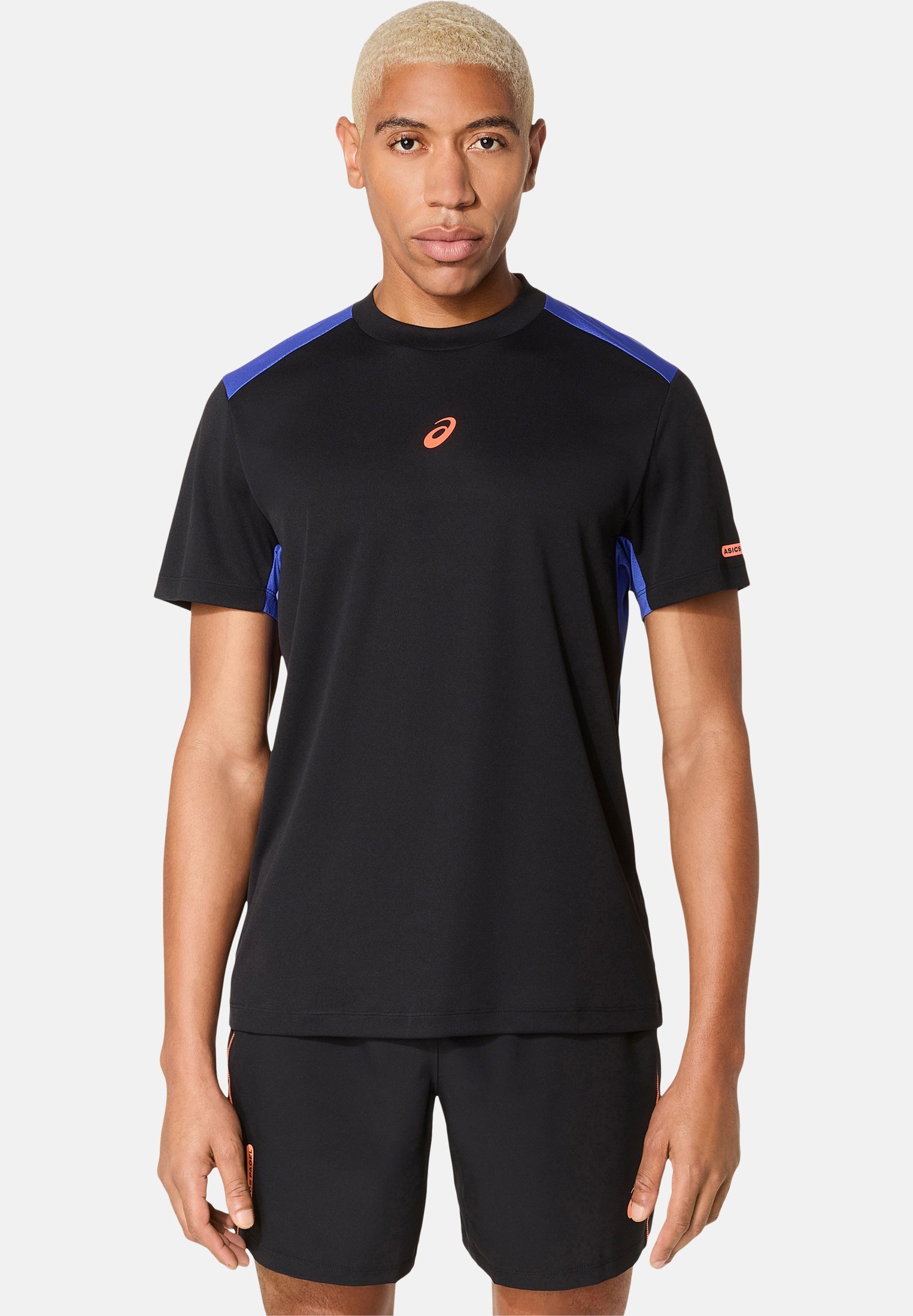 ASICS PADEL COURT SS - T-shirt met print - donkerzwart