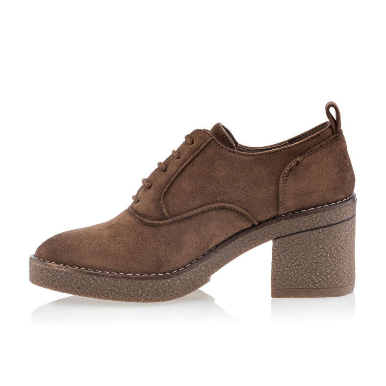 Bruine veterschoenen voor dames / Derbyschoenen