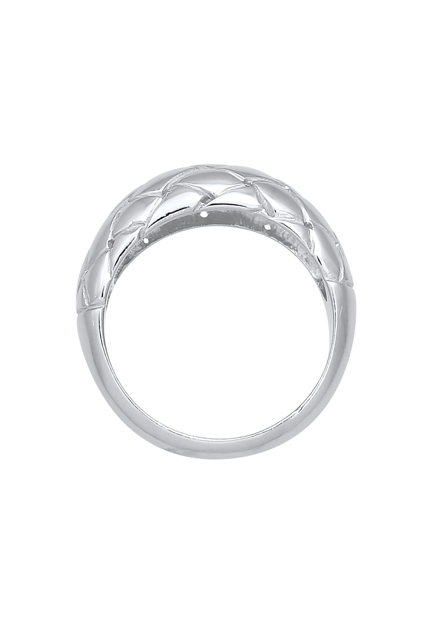 Elli Bague pour femme Rhomb Raffinée Chunky Trend Blogger en argent sterling 925 plaqué or