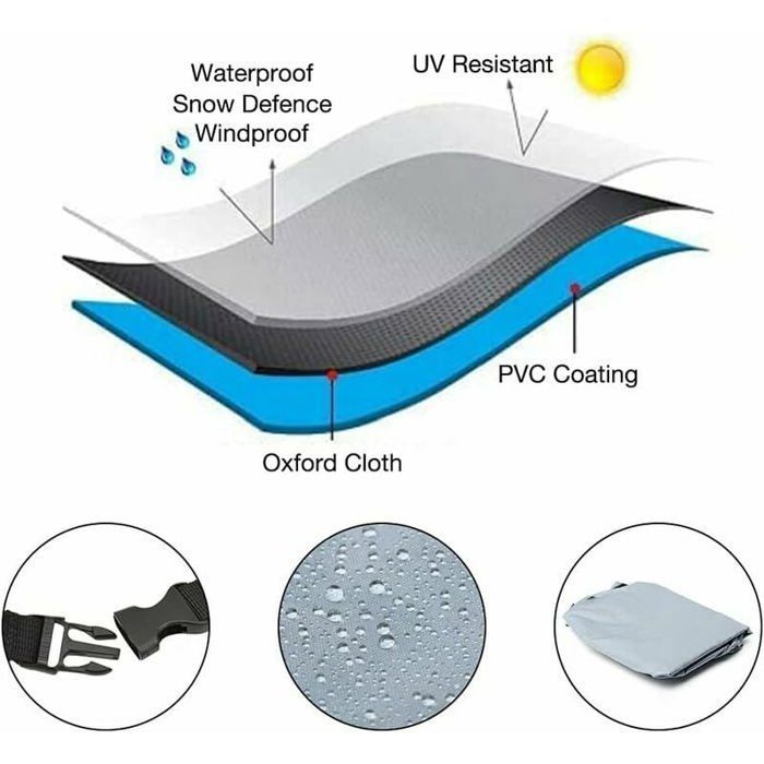 Funda para enganche de remolque EINNENFFER - Universal - Nylon impermeable - Gris - 1 pieza