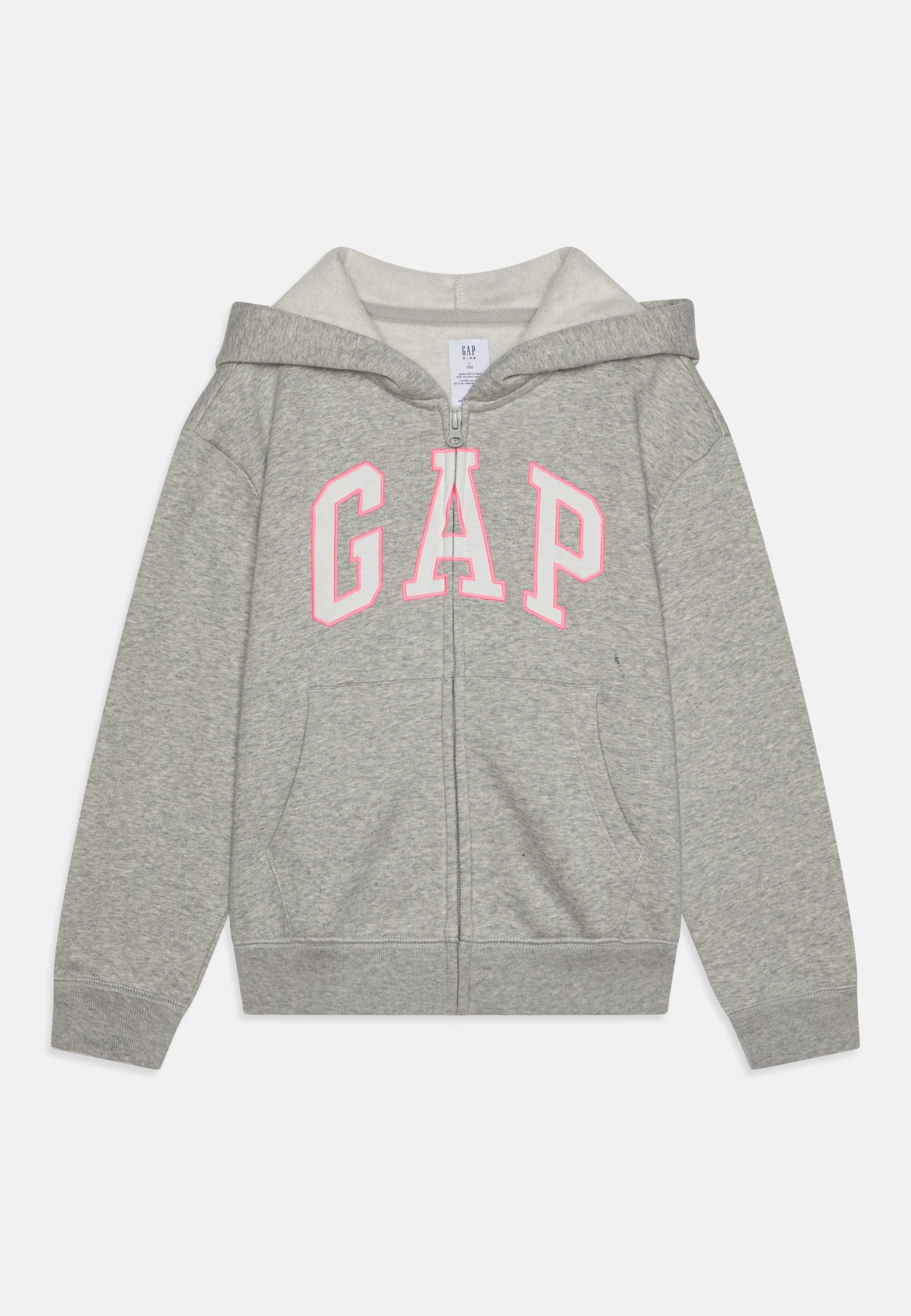 GAP KIDS RELAXED GAP LOGO ZIP HOODIE - Kapuzenpullover - hellmeliertes Grau