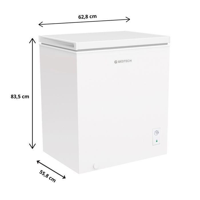 Congelador horizontal GEDTECH 150L GCO150L - Independiente - Gran capacidad de almacenamiento - Silencioso - Blanco