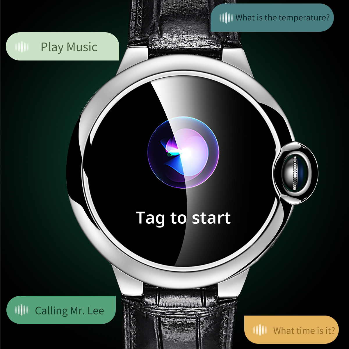 Montre connectée Klack AW28 avec écran tactile de 1,32 pouce