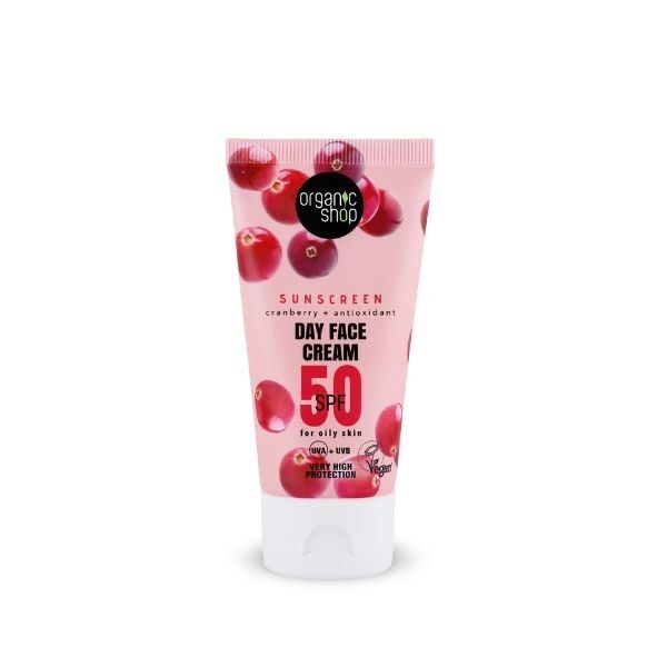 Organic Shop Dnevna krema za lice sa zaštitnim faktorom SPF 50 za masnu kožu 50ml