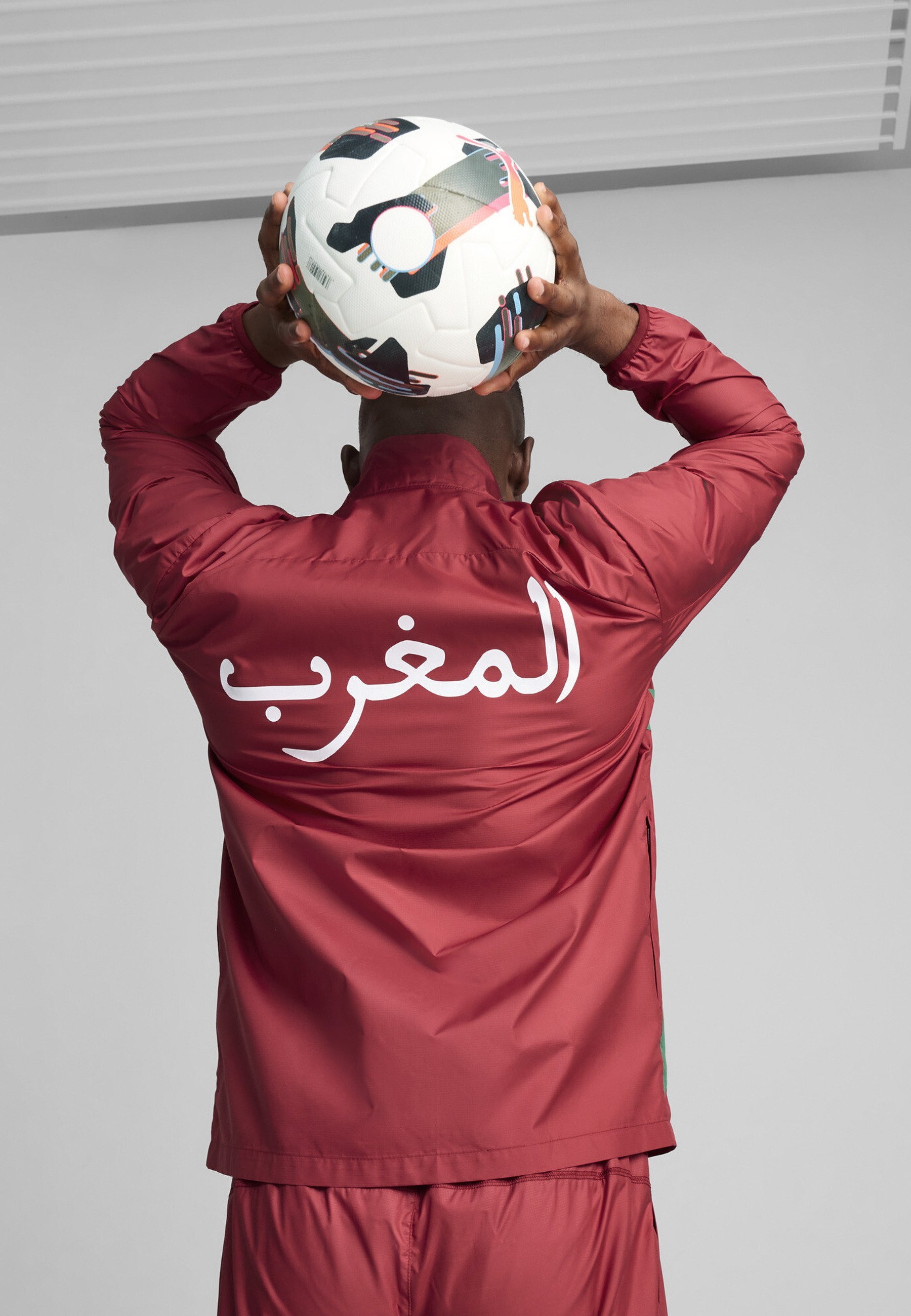 Puma MOROCCO FRMF PREMATCH WOVEN JACKET - Trainingsjack - intens rood archiefgroen