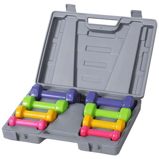  Homcom 8-teiliges Hantelset mit Box