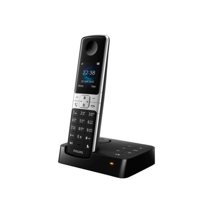 Philips D6351B draadloze telefoon met antwoordapparaat en nummerweergave - Gesprek in wachtstand DECTGAP zwart