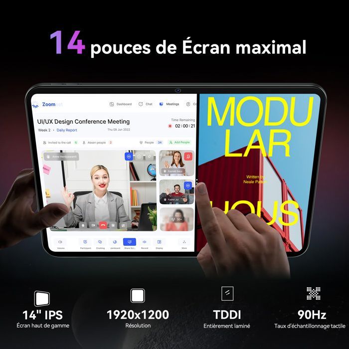 Tablet Android 16 Touch de 14