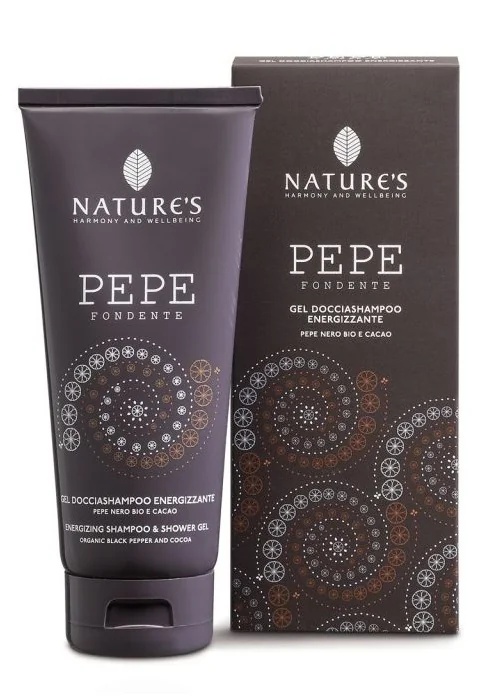 Gel douche énergisant NATURE'S Nature's Dark Pepper 200 ml nettoie la peau et les cheveux