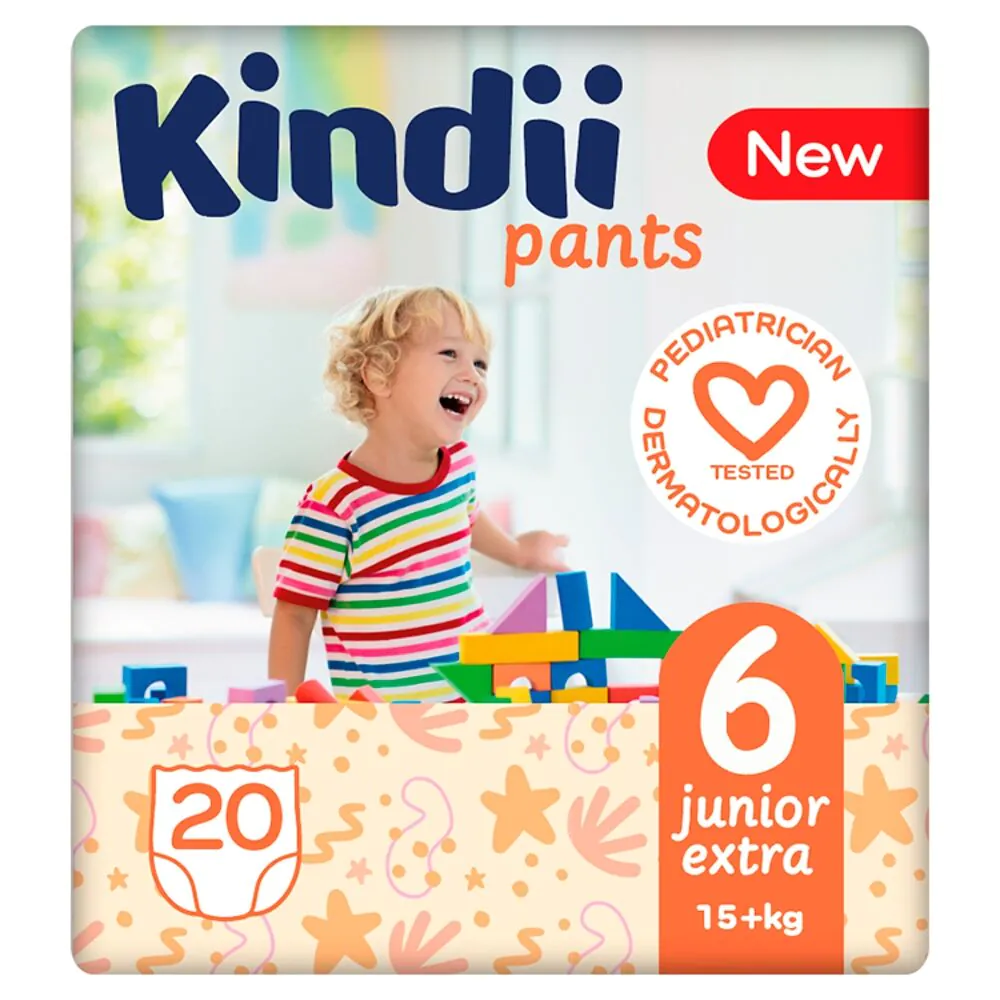Kindii Junior Extra - Pieluchomajtki rozm. 6 (15+ kg) 20 szt.