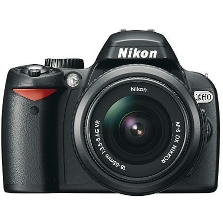 NIKON D60 + AF-S DX VR 18-55mm Zoomobjektiv mit Bildstabilisierung