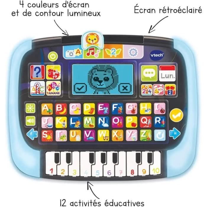 VTECH P'tit Genius Magic Light Pædagogisk Tablet til børn fra 2 år - Sort/Blå - Unisex