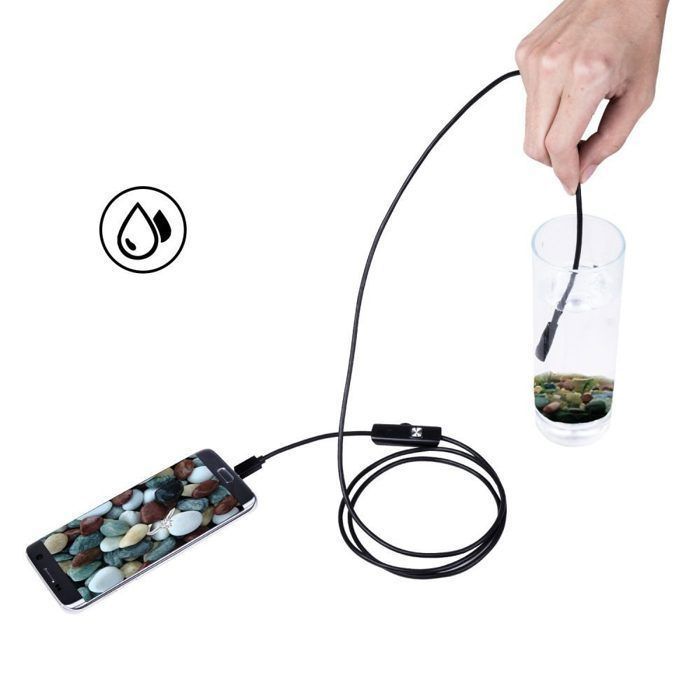 Cámara de inspección endoscópica USB Android resistente al agua, cámara de inspección de 5 metros