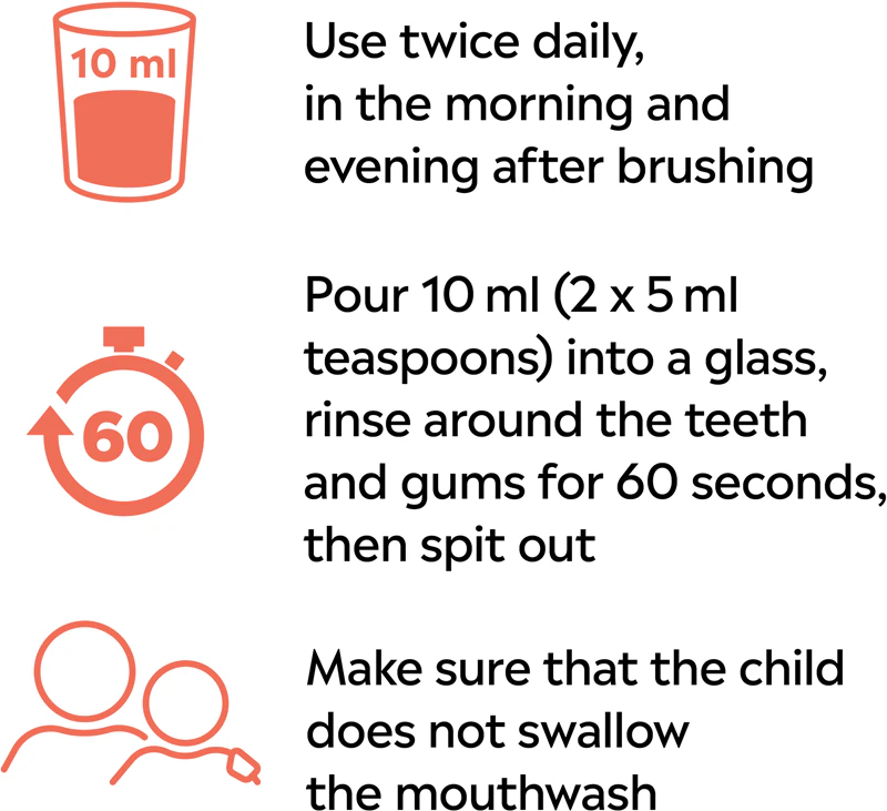 Dětská ústní voda Listerine Smart Rinse s jemným ovocným voskem